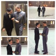 West Point Cadet Accompanied by his Date (Source: Knights Out Twitter)
